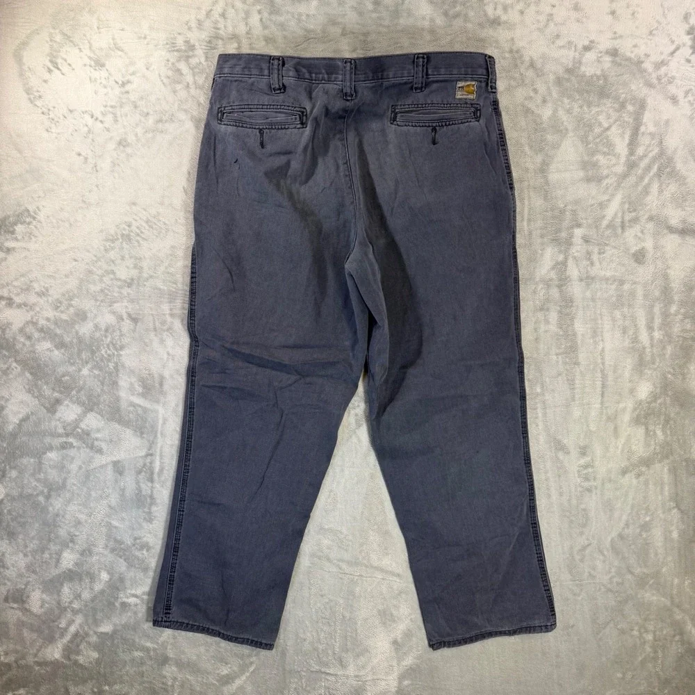 Carhartt FR Work Pants‎ Men's Size 36x30 Navy Blue Flame Resistant Pants